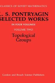 Cover of: Topological groups by L. S. Pontri͡agin