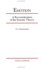 Cover of: Emotion: a reconsideration of the somatic theory
