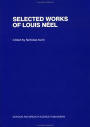 Cover of: Selected works of Louis Néel: translation from the French authorized by the Centre national de la recherche scientifique