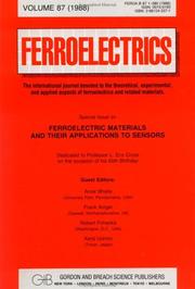 Cover of: Ferroelectric Materials and Their Applications to Sensors