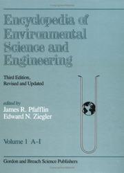 Cover of: Encyclopedia of environmental science and engineering