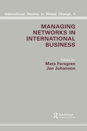 Cover of: Managing networks in international business
