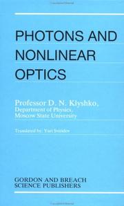 Photons and Non-Linear Optics by D. N. Klyshko
