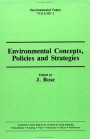 Cover of: Environmental Concepts, Policies and Strategies (Environmental Topics)