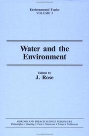 Cover of: Water and the environment | 