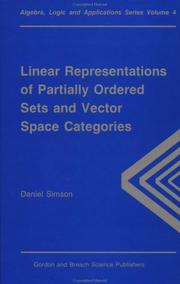 Cover of: Linear representations of partially ordered sets and vector space categories