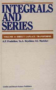 Cover of: Integrals and Series by A. P. Prudnikov, Yu. A. Brychkov, O. I. Marichev