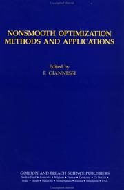 Cover of: Nonsmooth Optimization Methods and Applications