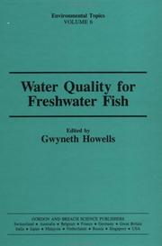 Cover of: Water quality for freshwater fish: further advisory criteria