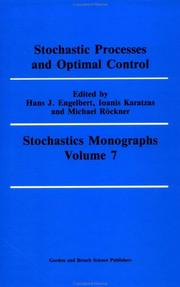 Cover of: Stochastic processes and optimal control | 