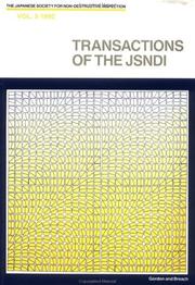 Cover of: Transactions of the JSNDI, Volume 5 (Transactions of the Japanese Society for Non-Destructive Inspection) by I. Yamaguchi