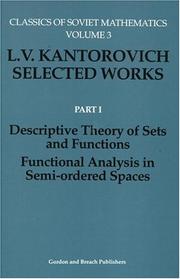 Cover of: Descriptive Theory of Sets and Functions. Functional Analysis in Semi-ordered Spaces (Classics of Soviet Mathematics)