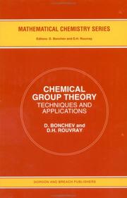 Cover of: Chemical group theory: techniques and applications