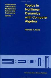 Cover of: Topics in nonlinear dynamics with computer algebra