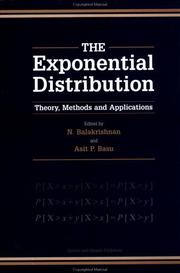 Cover of: Exponential Distribution: Theory, Methods and Applications