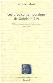 Cover of: Lectures contemporaines de Gabrielle Roy by Lori Saint-Martin