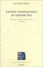 Cover of Lectures contemporaines de Gabrielle Roy