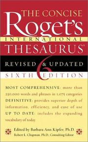 Cover of: Roget's Thesaurus, 6th Edition