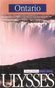 Cover of: Ulysses Travel Guide Ontario (Ulysses Travel Guides)