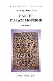 Manuel d'arabe moderne by Luc-Willy Deheuvels