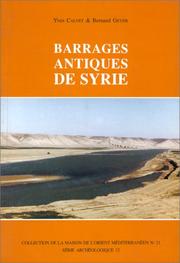 Cover of: Barrages antiques de Syrie