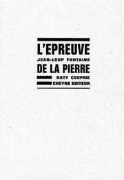 Cover of: L' épreuve de la pierre