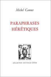 Cover of: Paraphrases hérétiques: poésie gnostique