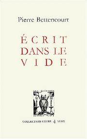 Cover of: Ecrit dans le vide