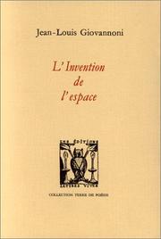 Cover of: L' invention de l'espace