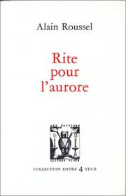 Cover of: Rite pour l'aurore