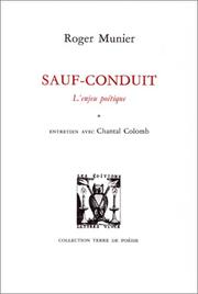Cover of: Sauf-conduit: l'enjeu poétique