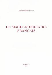 Cover of: Le simili-nobiliaire français