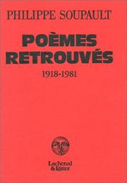 Cover of: Poèmes retrouvés, 1918-1981: suivis d'un essai sur la poésie