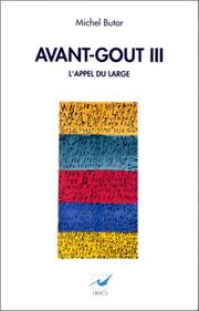 Cover of: Avant-goût III: l'appel du large