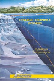 Cover of: L'energie thermique des mers