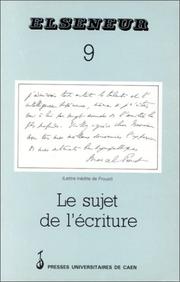Front cover of Le Sujet de l'écriture? by Unknown