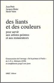 Des liants et des couleurs by Petit, Jean