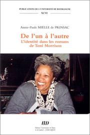 De l'un à l'autre by Annie-Paule Mielle de Prinsac