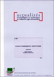 Cover of: Le conditionnement aseptique