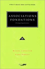 Cover of: Associations, fondations, congrégations