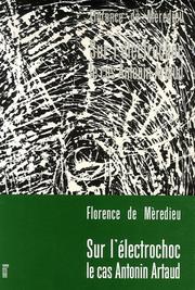 Cover of: Sur l'électrochoc by Florence de Mèredieu