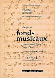 Cover of: Catalogue des fonds musicaux conservés en Région Rhône-Alpes