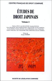 Cover of: Etudes de droit japonais