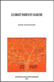 Cover of: Le droit indien en marche by David Annoussamy