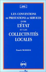 Cover of: Les conventions de prestations de services entre l'état et les collectivités locales