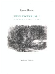 Cover of: Opus incertum