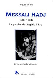 Cover of: Messali Hadj by Jacques Simon
