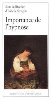 Cover of: Importance de l'hypnose