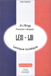 Cover of: Lexi-loi: lexique juridique français-anglais