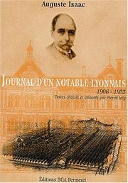 Cover of: Journal d'un notable lyonnais, 1906-1933